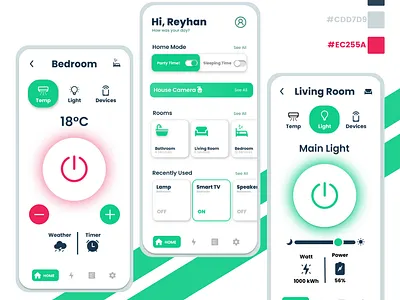 Smart Home UI Design app appdesign branding design illustration mobileapp smarthome ui uide uidesign uix uixdesign uxdesign