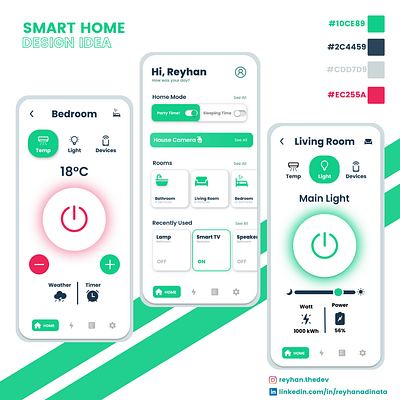Smart Home UI Design app appdesign branding design illustration mobileapp smarthome ui uide uidesign uix uixdesign uxdesign