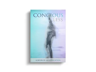 Concious less book cover book book cover front cover graphic design image editor photo edit