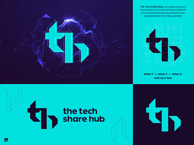 Tech share hub logo | tech logo design | #tech #techhub combined logo h logo hub initial letter logo initial logo logodesign modern tech monogram mtidesign nft s logo saas software t logo tech tech hub techlogo technews technology tsh