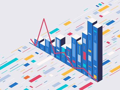 Financial Graph chart data design finance financial flat graph graphic design illustration statistics title typography vector