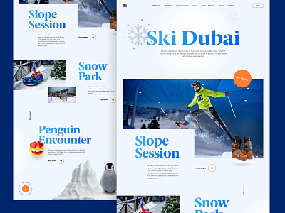 MAF — Ski Dubai 3d clean design digital emoji interface landingpage layout minimal ski sports ui website winter