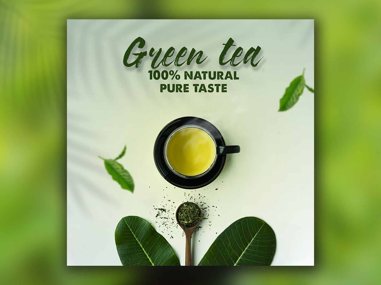 Example of Instagram Green Tea Post Design