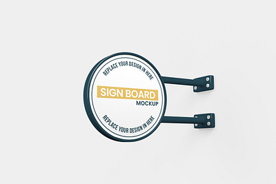 Sign Board Mockup 3d rendering branding clean design graphic design illustration mockup product sign board