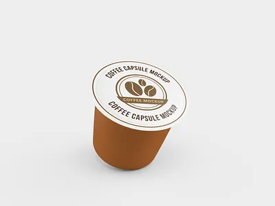 Coffee Capsule Mockup 3d rendering branding clean coffee capsule design graphic design illustration mockup product