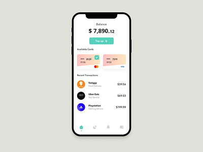 Wallet App Concept app design flat ui ux web