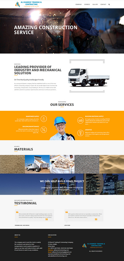Alkhareefcontracting.com webdesign website design