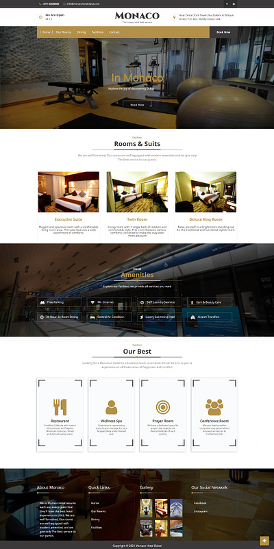 Monaco Hotel Dubai design webdesign website design