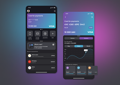 Finance mobile app app bank card design figma finance mobile online ui uiux ux uxui