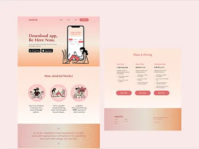 mind.ful landing page ui
