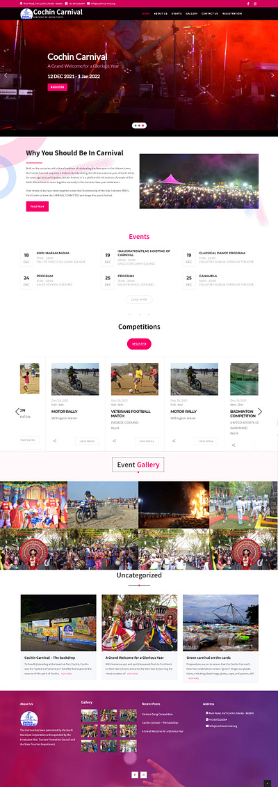 Cochin Carnival design webdesign webs website design wordpress