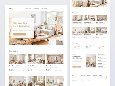 Design Interior - Website concept blog design furniture landing page shop ui ux warm web website yellow