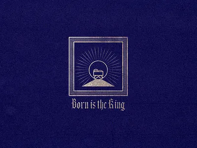Born is the King advent baby branding christian christmas church design illustration illustrator jesus lettering liturgy minimal person simple typography