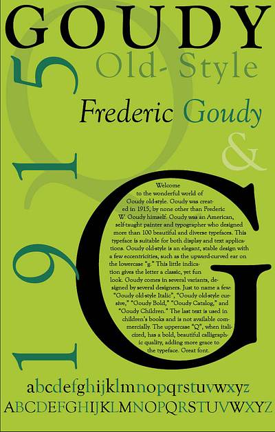 Goudy Poster part 1 font layout typography vector