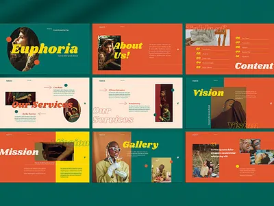 Euphoria Media Kit aesthetic branding brochure business deck editorial indesign kit layout magazine media media kit presentation press print proposal slide summer web webinar