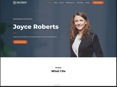 Joyce Roberts (portfolio website) design ecommerce elementor website landing page portfolio website web web design web development website website design wordpress wordpress website