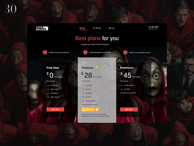 DailyUI 030 - Pricing 030 choose your plan dailyui dailyui030 plan plan solution premium premium plan premium ui price page price planning pricing pricing table pricing ui