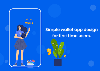 Simple Wallet app ux/ui design for first time users. checkout dailyui design illustration login ui ux uxui