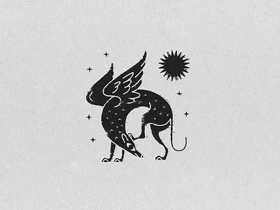 Hainu #01 / Winged Dog books branding design dog dogs hainu illustration inu legend logo medieval mystic winged wings
