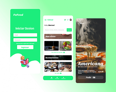 FaFood Design app design food mobile