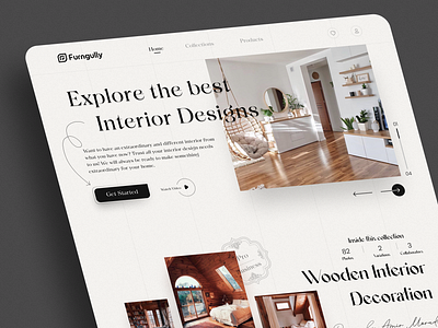 Interior Design classic dark interior interior design landing page web web design