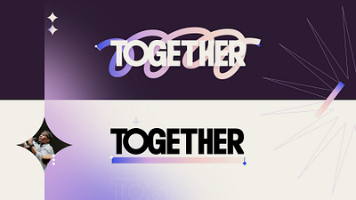 TOGETHER ➿ NEVER branding christian church design detroit gradient logo michigan ministry poster young adults youth