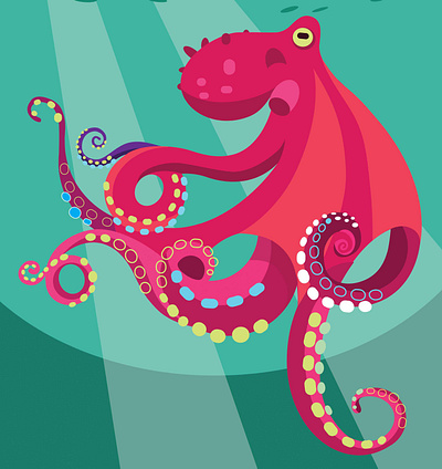 octopus animals cliparts branding design digital editorial graphic design illustration logo octopus