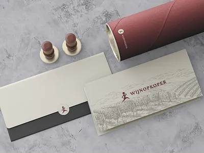 Brand Identity design for Wijnopkoper.nl brand brand identity brand mockup branding design graphic design icon logo logo design merk identiteit mockup wine wine logo