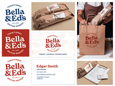 Bella & Ed’s bakery brand identity branding design graphic design logo