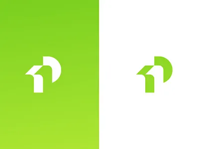 P1 Logo design clean combination design elegant flat flat illustration green logo modern modern logo portopolio portopolio online ui vector