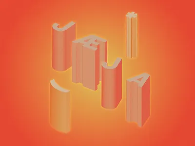 Jæja 3d text icelandic isometric