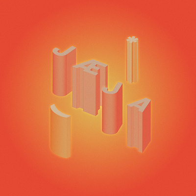 Jæja 3d text icelandic isometric
