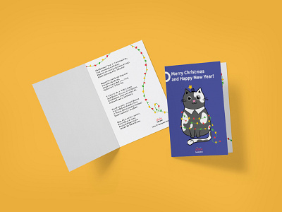 Christmas Card Design for Basepaws 2d 2d art brand branding card card design cats design digital digital art gift card graphic design identity branding illustration vector