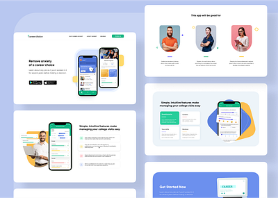 💼 landing page for Career opportunity Mobile app career design job landing vacancy web work