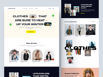 Fashion e-commerce landing page cloth store clothes clothes design clothes landing page clothes website e commerce ecommerce ecommerce design ecommerce landing page ecommerce website fashion fashion landing page fashion ui landing page minimal website online store sunnah lab web ui website website design