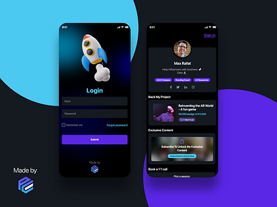 Virtual Card Profile Design adobe xd app bangladesh creativerafat ios maxrafat profile ui