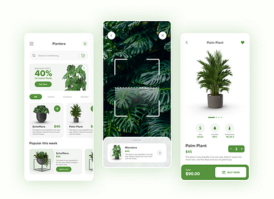 Plant App app design graphic design interface plant plant app ui ux