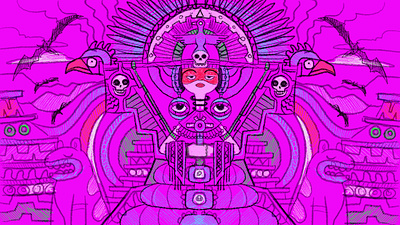 Maya y los tres character illustration maya pink procreate