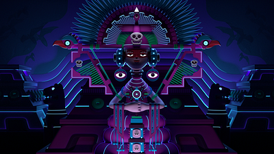 Maya y los tres 3d c4d character illustration octane render vector