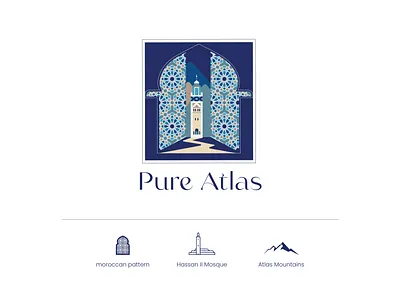Logo Design for Pure Atlas 2d 2d art brand branding colorful design digital digital art graphic design identity branding illustration logo modern morocco vector