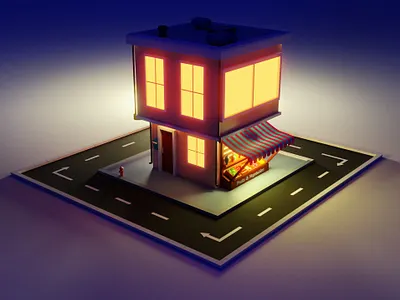 Veg Store nv 3d animation blender branding cartoon design graphic design illustrator lowpolly motion graphics