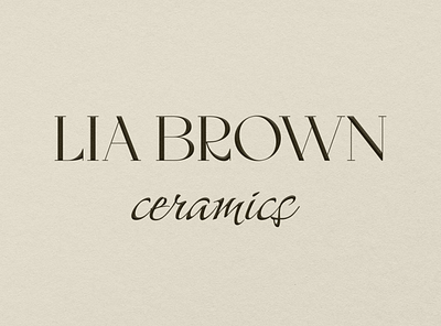Minimal logo design for Lia Brown Ceramics | branding design brand creation brand identity brand identity design brand mark branding branding design branding logo ceramic branding ceramic logo design designlogo elegant logo graphic design illustrator logo logo design logo inspiration logo mark logo type minimal logo
