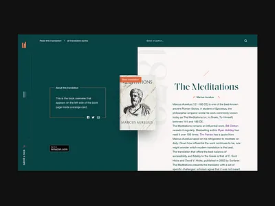 Read This Translation - Book page book website design typography ui uiux web design webflow website design