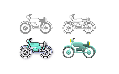 Same model ☝️ 4 versions branding design illustration illustrator ui vector