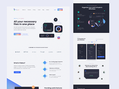 Flippo File Management app branding clean design interaction design ui ux