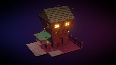 Stylized Alchemist's House 3d 3d artist 3denviroment blender blender 3d lowpoly lowpoly3d substancepainter zbrush