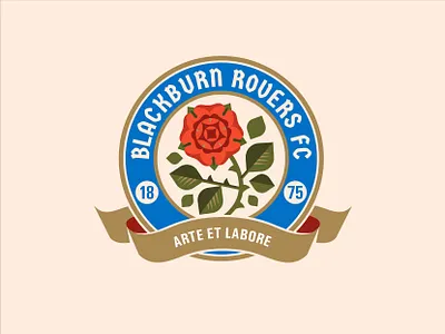 Blackburn Rovers FC blackburnrovers branding championship coatofarms design emblem england flower football geometricart geometricdesign illustration lancashire logo rose rovers theriversiders vector