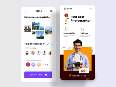 Photography App - Mobile App Design 2021 best app app camera app cameraman cemera interface mobile mobile app design mobile ui photo editor photographer photographers photography app photoshoot photoshop picture portfolio profile