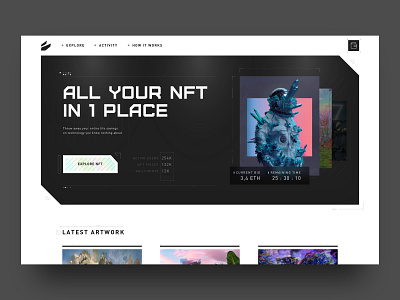 NFT Marketplace concept art blockchain branding crypto header high homepage illustration logo marketplace modern nft shop store tech token typography ui ux virtual