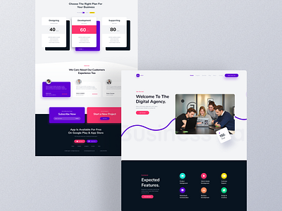 Digital Agency Landing Page UI agency agency landing page agency website branding agency business agency business web clean creative agency creative design creative studio design digital marketing landing page minimal service app service landing page ui uiux web design website